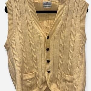 Neiman Marcus - Pale Yellow Wool Sweater Vest